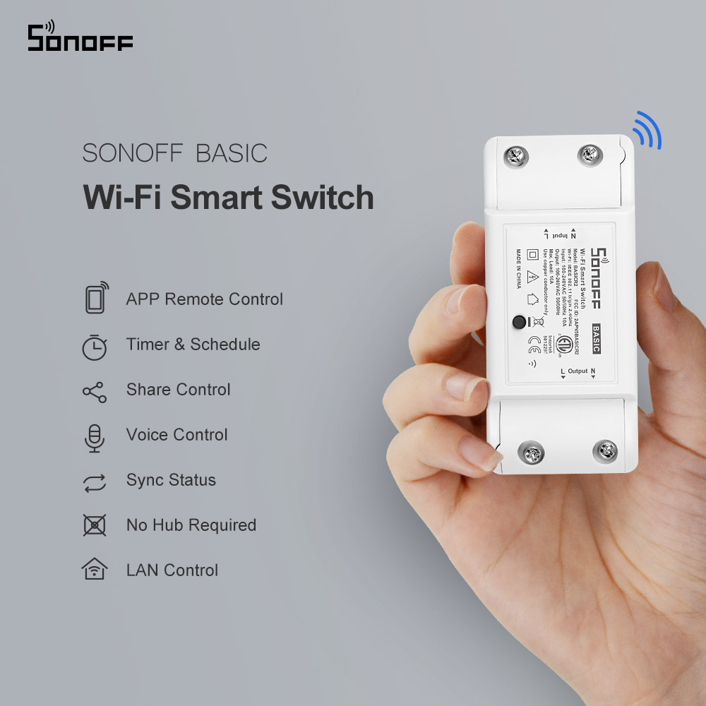 Smart Light Switch Wifi - Itead SONOFF Temel R2 Mini DIY