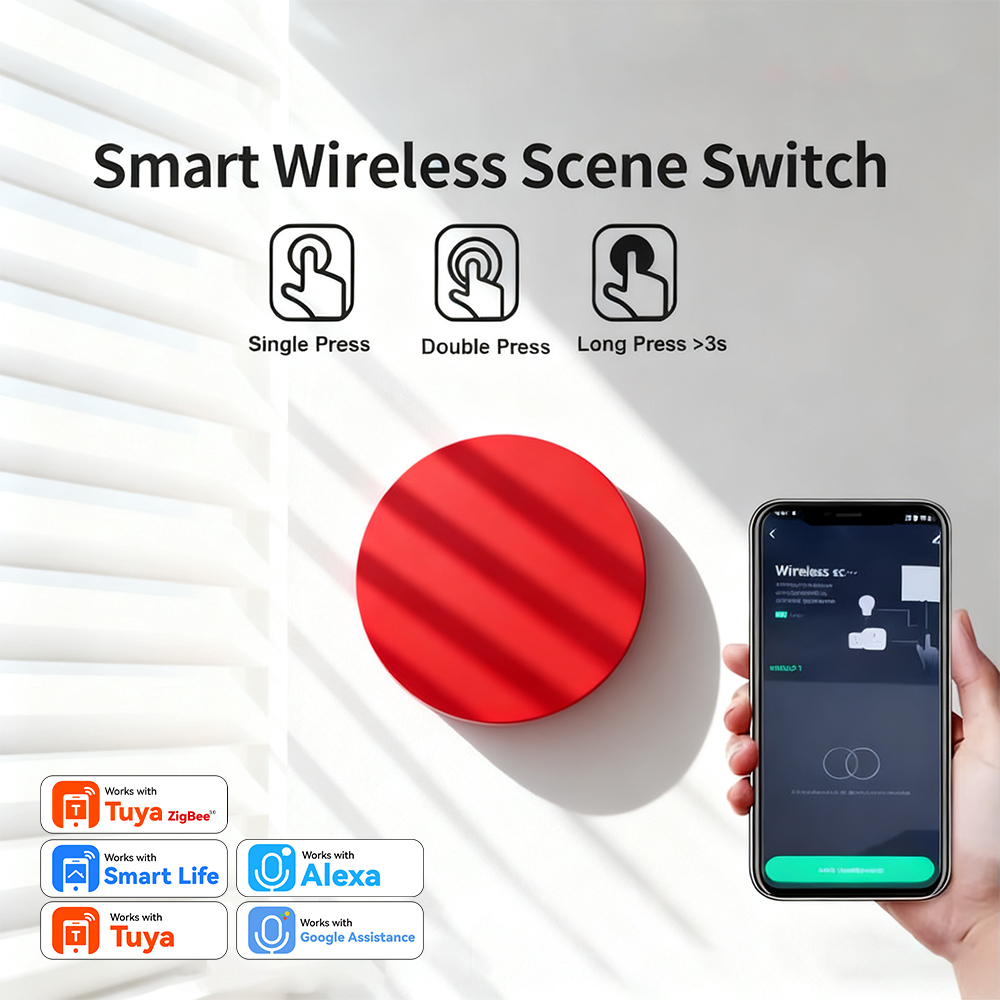 Smart Light Switch Wifi - Tuya Zigbee Akıllı Kablosuz Sahne Düğmesi