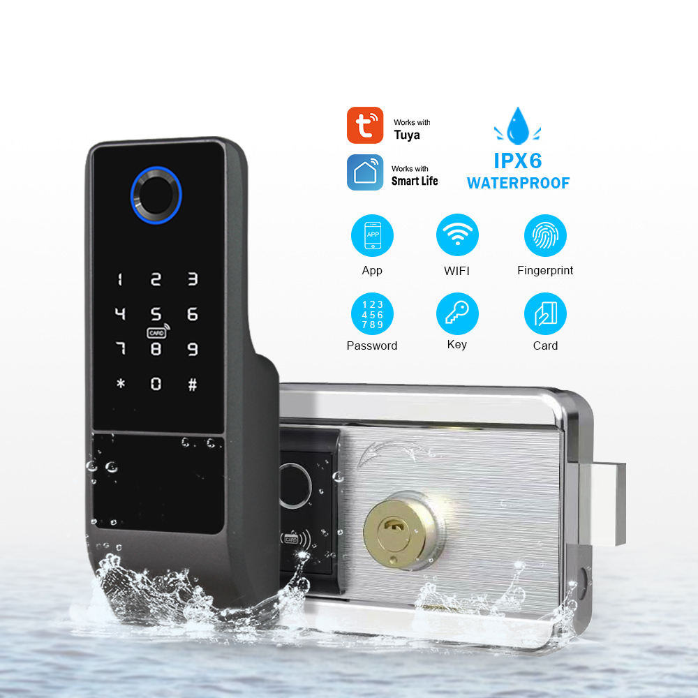 Su geçirmez Tuya APP WiFi Kili - Smart Door Lock Wifi incelemesi ve fiyatı
