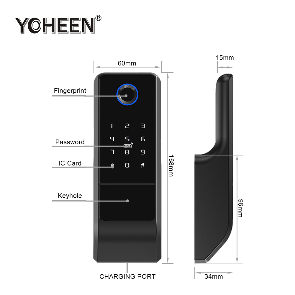 Su geçirmez Tuya APP WiFi Kili - Smart Door Lock Wifi incelemesi ve fiyatı