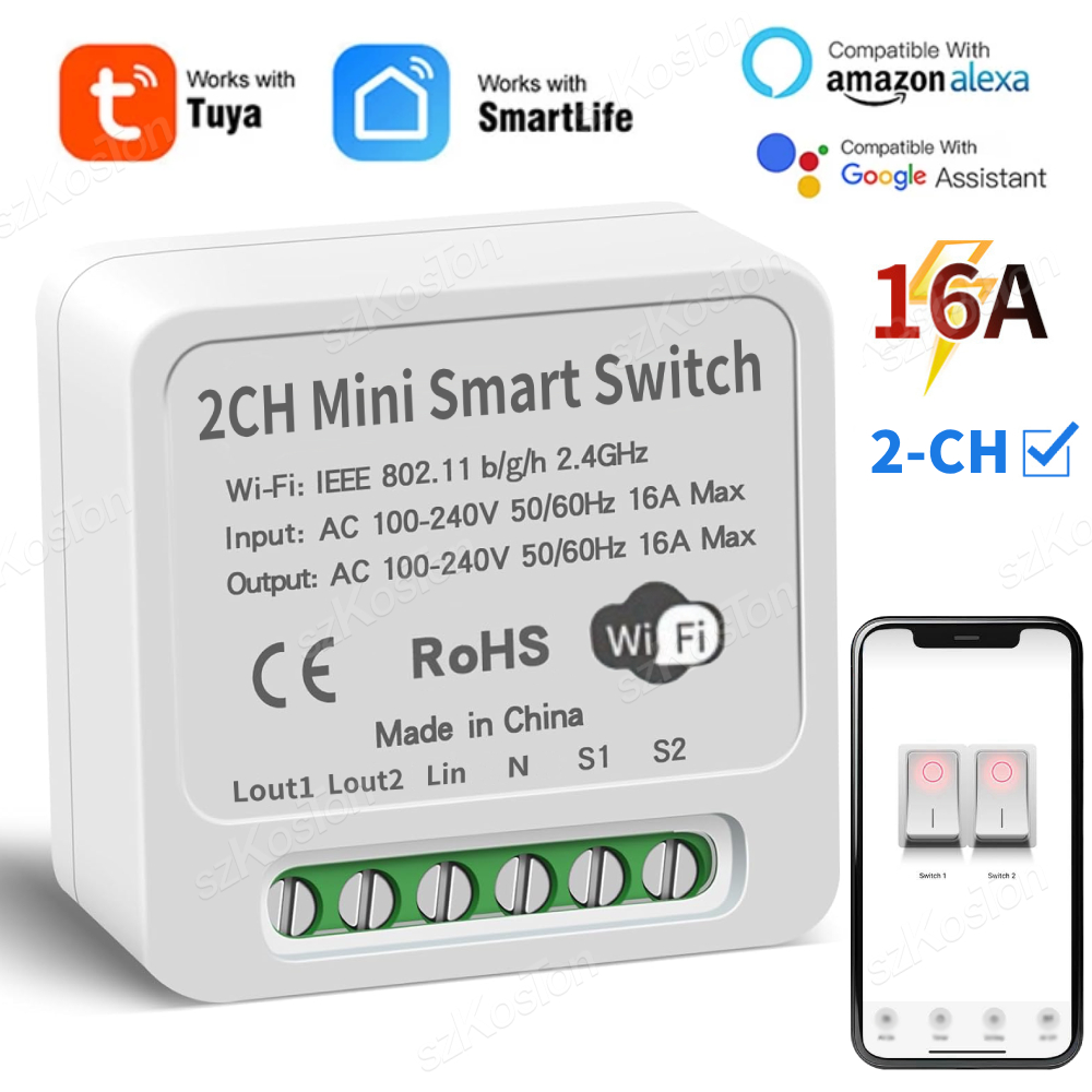 16A Tuya WiFi Akıllı Anahtar M - Smart Light Switch Wifi incelemesi ve fiyatı
