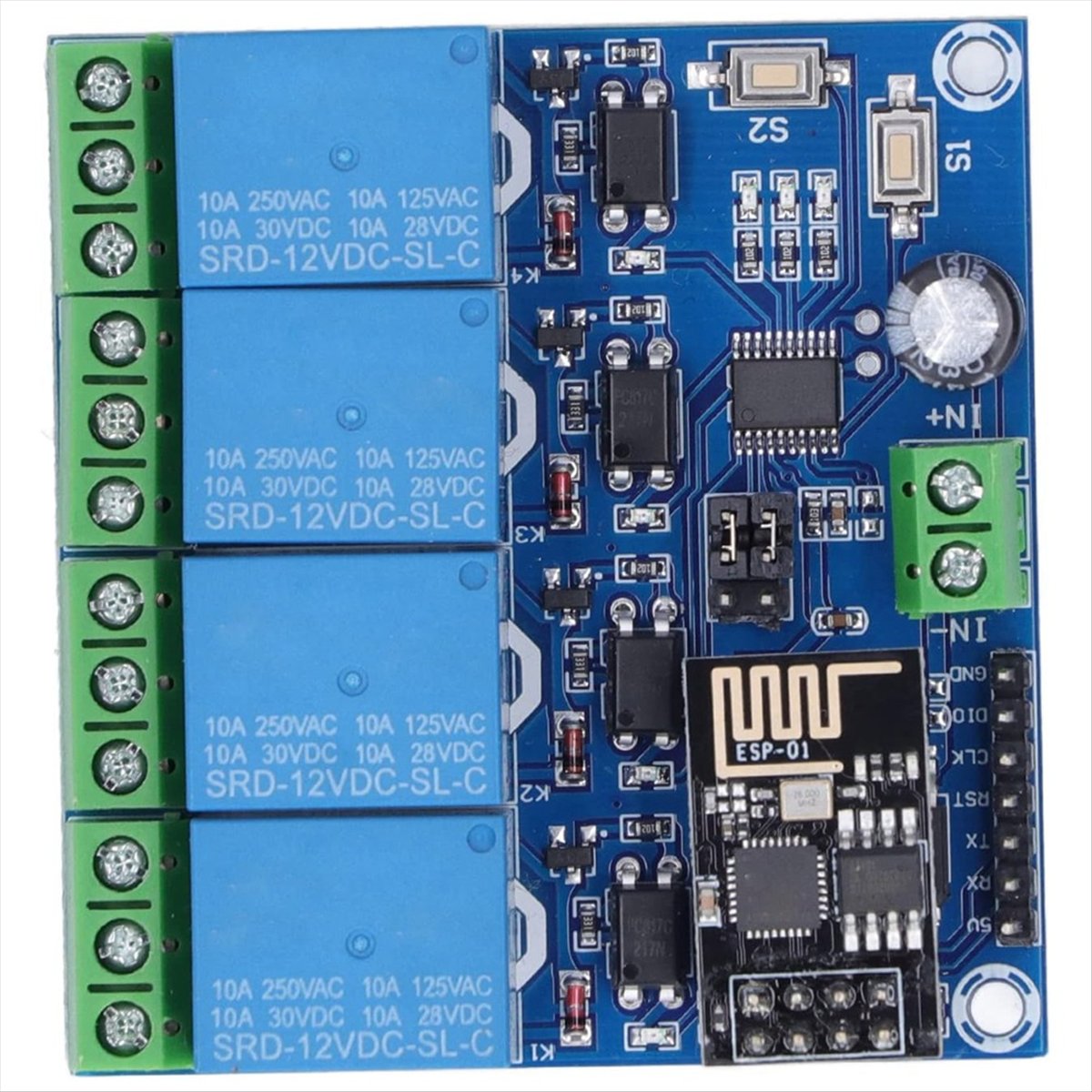Süper İndirim 4 Kanallı WiFi K - Esp8266 Relay Module incelemesi ve fiyatı