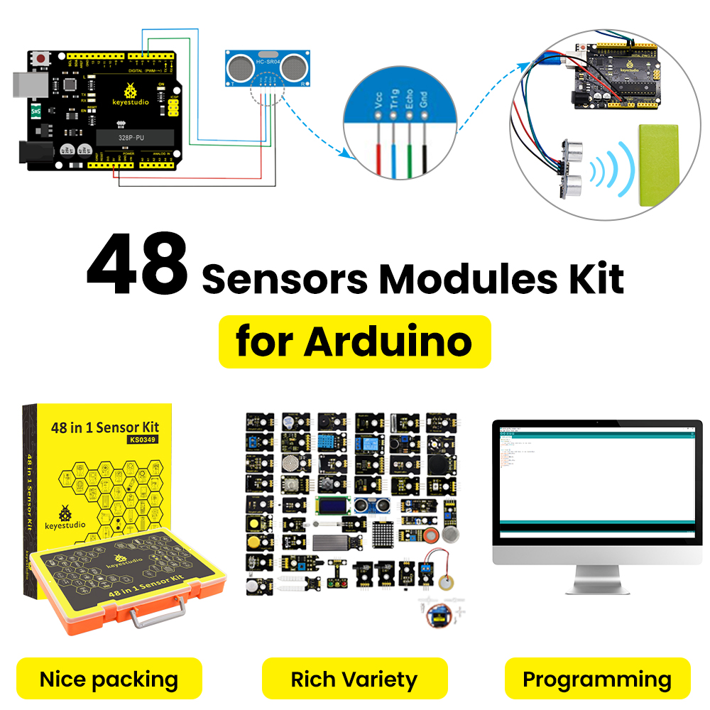 Keyestudio 48'i 1 Arada Sensör - Esp32 Smart Home Kit incelemesi ve fiyatı