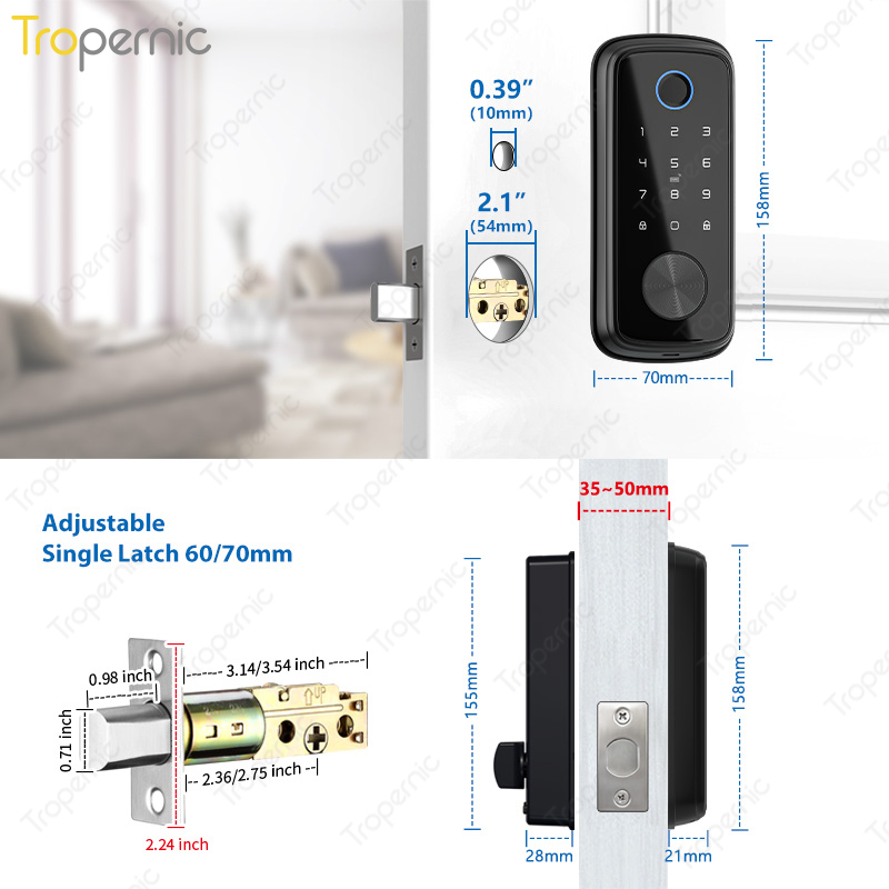 Tuya Zigbee kapı sürgü kilitle - Smart Door Lock Wifi incelemesi ve fiyatı